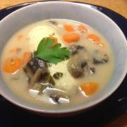 Soupe champignons quenelles