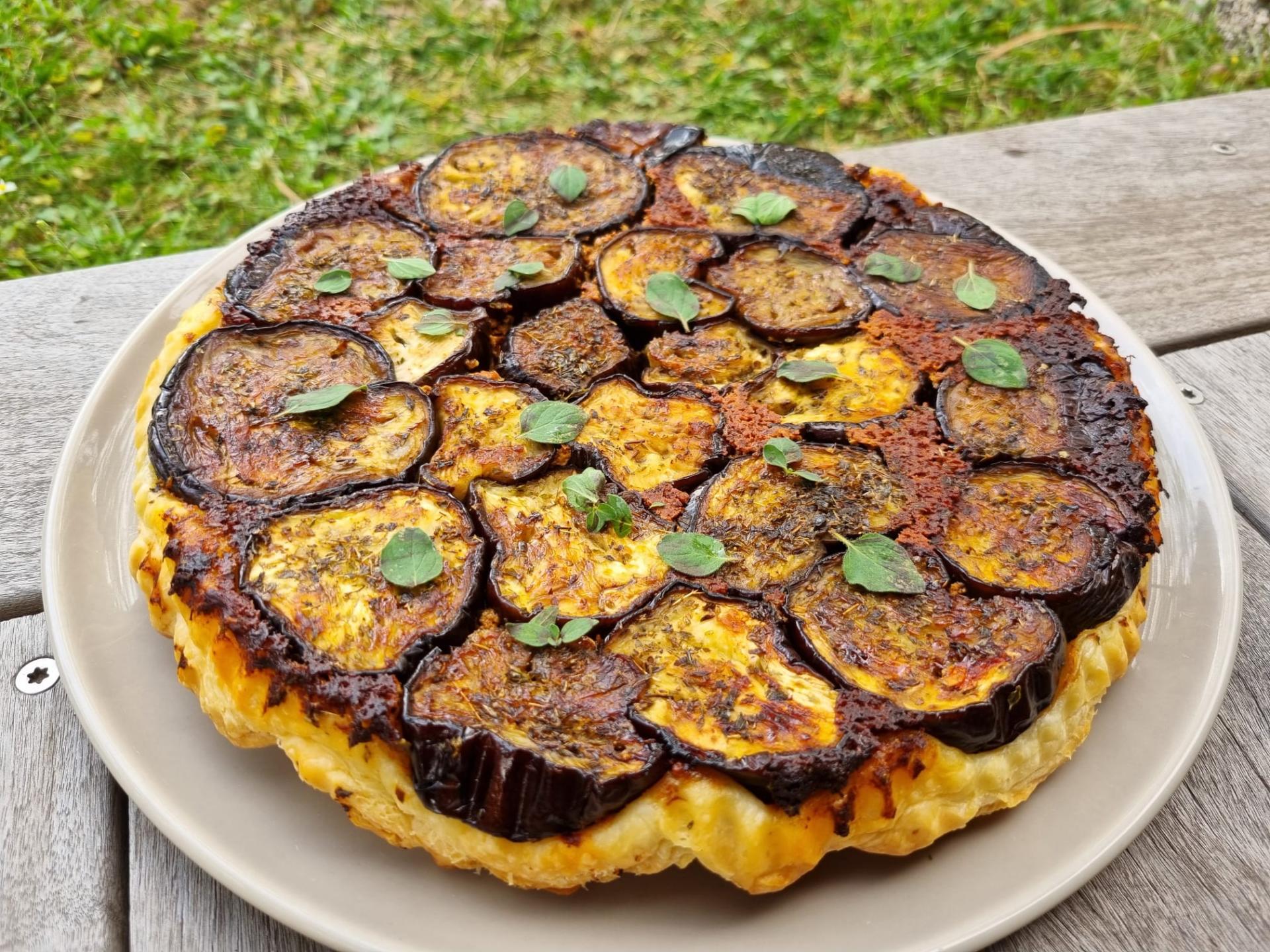 Tarte tatin aubergines